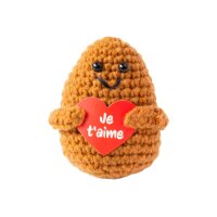 I AM CREATIVE Positive Potato Je taime 8cm 1000-1461 braun