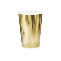 PARTYDECO Becher 220ml KPP57019MEEU gold 6 Stück