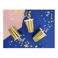 PARTYDECO Becher 220ml KPP57019MEEU gold 6 Stück