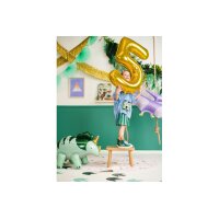 PARTYDECO Ballon en plastique no. 5 86cm FB1M-5-019 or