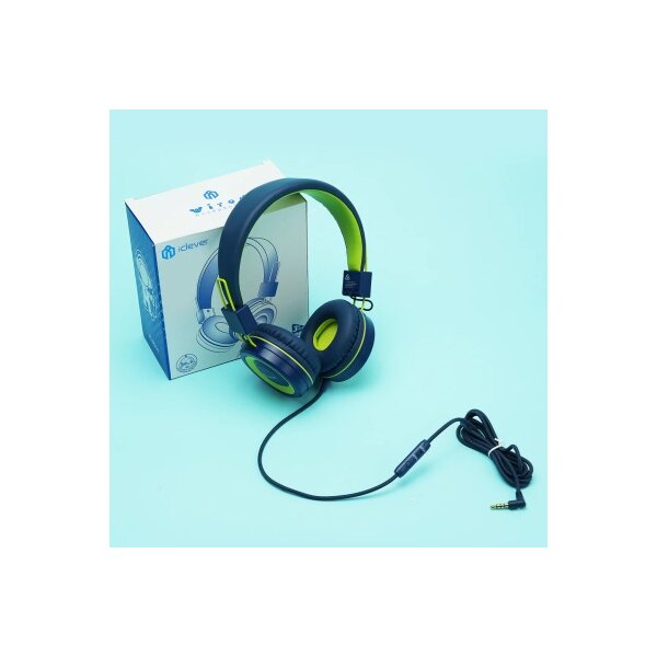 ICLEVER Wired Kids Headphones C01-1702N-41 HS14, 3,5mm, Mic, blue/green