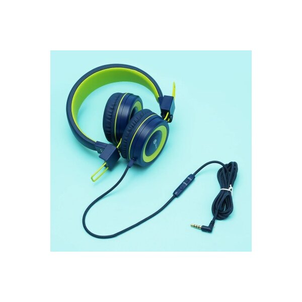 ICLEVER Wired Kids Headphones C01-1702N-41 HS14, 3,5mm, Mic, blue/green