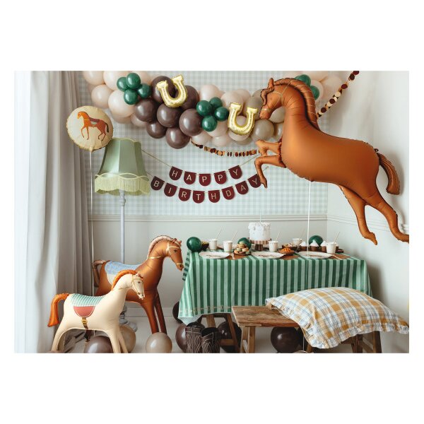 PARTYDECO Folienballon 68cm FB275 Pferd beige