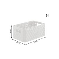 ROTHO Corbeille Country 6lt 1115201023 A5 6lt blanc