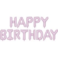 PARTYDECO Folienballon 340x35cm FB6T-014 Happy Birthday lila