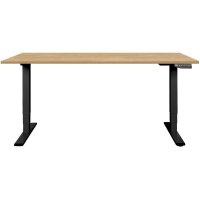 CONTINI Table de bureau 160x80cm 108175 chêne/noir,...