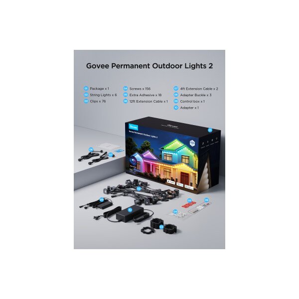 GOVEE LED Lichterkette 30m H705E311 Outdoor, Matter