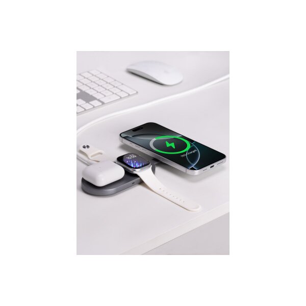 AUKEY MagFusionC 3-IN-1 foldable LC-MC313 Wirel.Charger Qi2 15W+5W+5W
