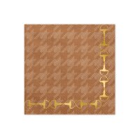 PARTYDECO Serviettes 33x33cm SP33-104 Étriers 12...