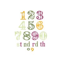 SIZZIX Stanzformen 666723 Folk Numbers 18 Stück