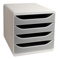 EXACOMPTA Module de classement BIG-BOX, 4 tiroirs, gris