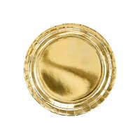 PARTYDECO Assiettes 23cm TPP58-019ME or 6 pièces