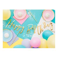 PARTYDECO Girlande Happy Birthday 62cm GRL75-019M gold