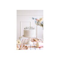 PARTYDECO Kerzen Happy Birthday SCS-13-018 silber