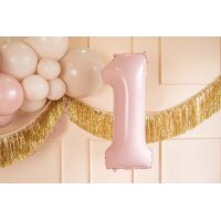 PARTYDECO Folienballon Ziffer 1 72cm FB230P1081J rosa