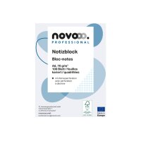 NOVOOO Notizblock weiss A6 694724 kariert 4mm, 70g 5x100...