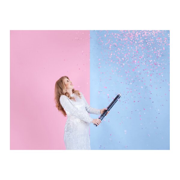 PARTYDECO Canon &agrave; confettis 60cm TUKR60-081 Ready to pop rose