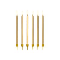 PARTYDECO Geburtstagskerzen 12.5cm SCD-1-019ME gold 12...