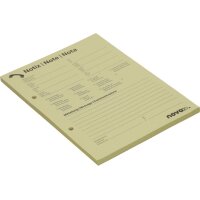 NOVOOO Telefonblock A5 694725 gelb, 65g, 80 Blatt 5...