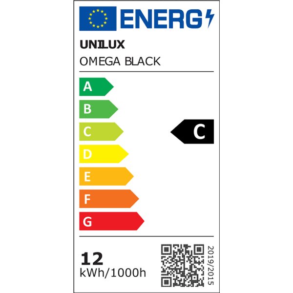 UNiLUX Lampe de bureau &agrave; LED OMEGA, sur pied, noir