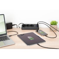 DIGITUS Steckdosenleiste, 3-fach + 3x USB, schwarz