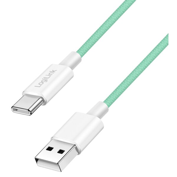 LogiLink C&acirc;ble USB 2.0, USB-A - USB-C, 0,5 m, vert
