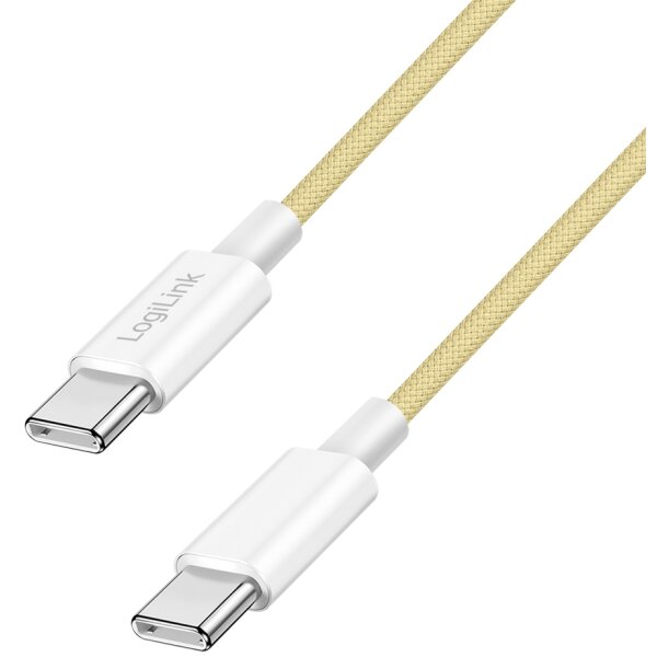 LogiLink C&acirc;ble USB 2.0, USB-C - USB-C, 0,5 m, jaune