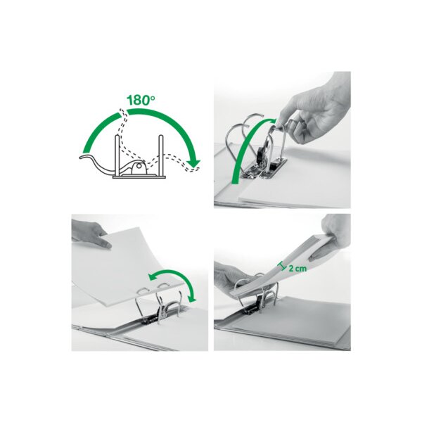 LEITZ Ordner Swiss Edit. 180° 5.2cm 10165055 grün A4