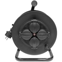 BRÜDER MANNESMANN Outdoor-Kabeltrommel, IP44, schwarz