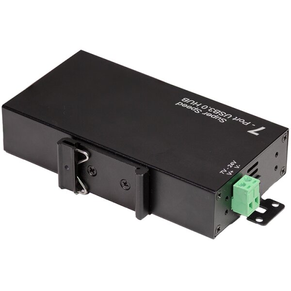 LogiLink Hub industriel USB 3.0, 7 ports, noir