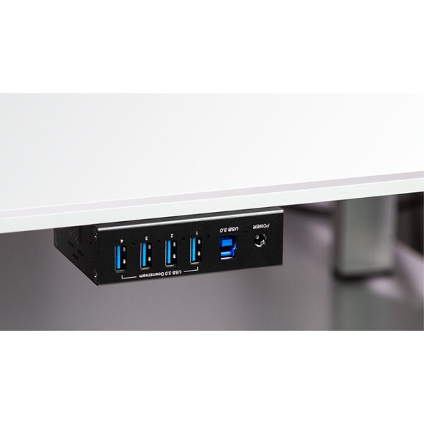 LogiLink Hub industriel USB 3.0, 4 ports, noir
