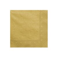 PARTYDECO Servietten 33x33cm SP33-1-019ME gold 20 Stück