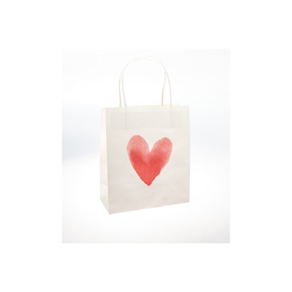 RICO DESIGN Sac en papier Coeurs 99001.78.20 18x21cm, 2 pi&egrave;ces