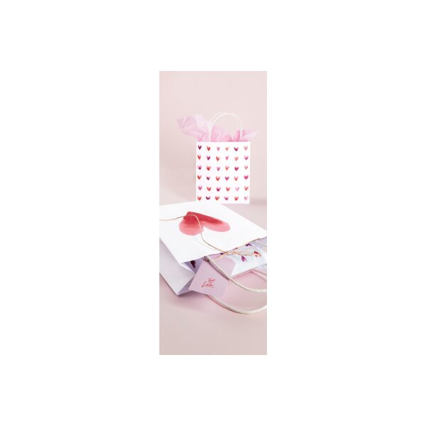 RICO DESIGN Sac en papier Coeurs 99001.78.20 18x21cm, 2 pi&egrave;ces