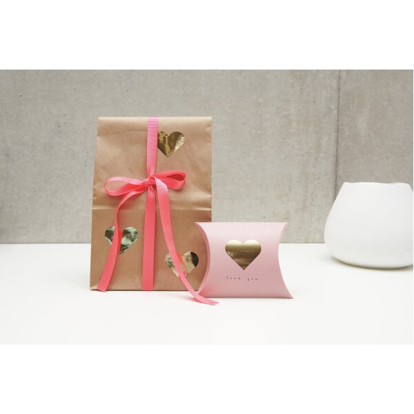 RICO DESIGN Sticker Coeurs 300137 or 120 pièces