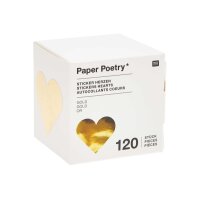 RICO DESIGN Sticker Coeurs 300137 or 120 pièces