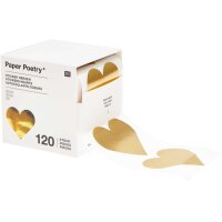 RICO DESIGN Sticker Coeurs 300137 or 120 pièces