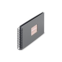 HAMA Spiralalbum Fine Art 24x17cm 9839 steingrau 25 Blatt