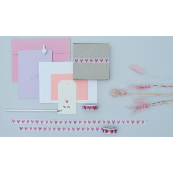 RICO DESIGN Washi Tape Liebe 99001.78.05 aquarell 15mmx10m