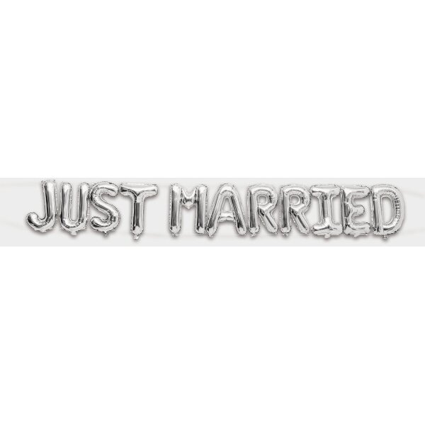 RICO DESIGN Folienballon 36cm, 11 Stück 81000.02.41 Just Married silber
