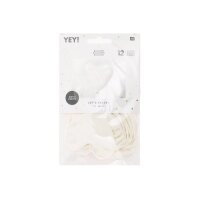 RICO DESIGN Ballons 30cm 81001.00.04 Coeur, blanc 12...