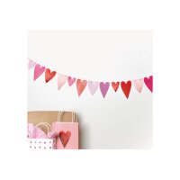 RICO DESIGN Girlande Herzen 3m 99001.78.11 farbig