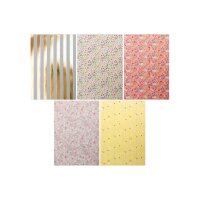 RICO DESIGN Bloc de papier à motifs A4 99001.64.85 Bouquet Sauvage 120g, 30 feui.