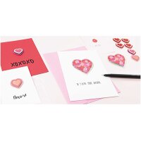 RICO DESIGN 3D-Sticker Herzen, Rosen 08792.72.56 rot 2...