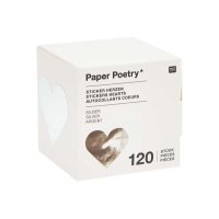 RICO DESIGN Sticker Coeurs 300136 argent 120 pièces