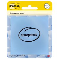Post-it Bloc-notes Transparent Notes, bleu pastel
