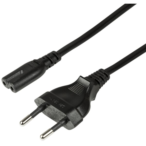 LogiLink Netzkabel, Eurostecker - Kleingerätekupplung, 5,0 m