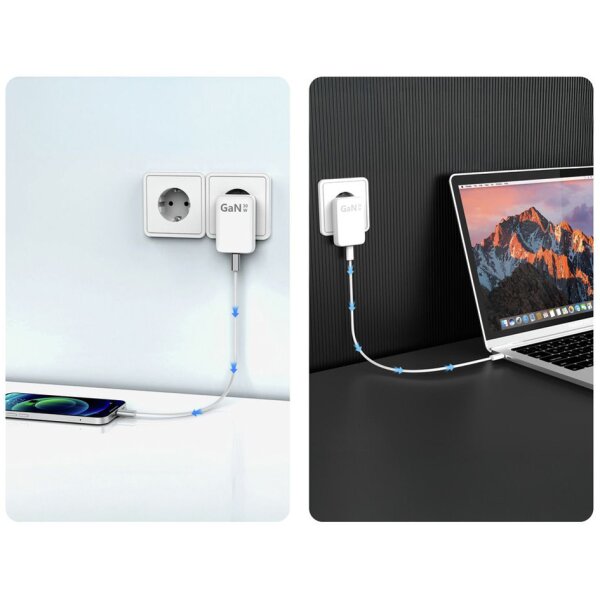 ANSMANN USB-Steckdosenadapter 130PD, flach, weiss