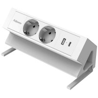 Fellowes Tisch-Steckdosenleiste Power Desk 2, Typ F, weiss