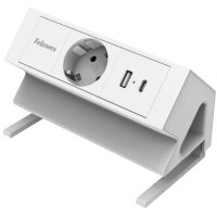 Fellowes Tisch-Steckdosenleiste Power Desk, Typ F, weiss